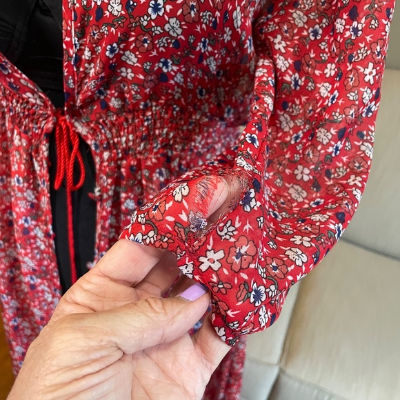 Pretty, sheer outer garment, 3/4 sleeve, sz Med - Picture 10 of 10